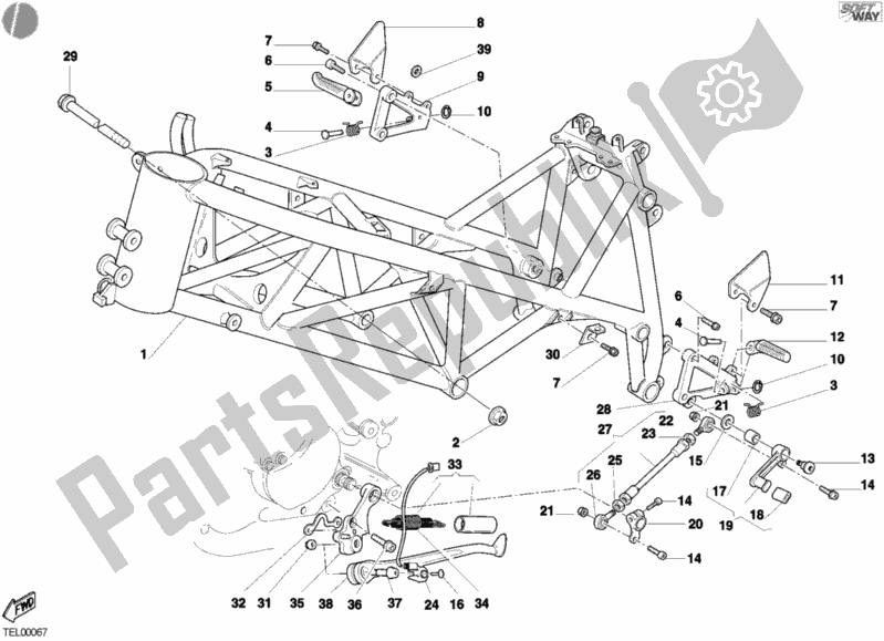 Toutes les pièces pour le Cadre du Ducati Superbike 998 R 2002